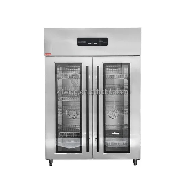 Commercial Freestanding Double Door Computer Panel Stainless Steel Kitchen Disinfection Sterilization Cabinet 3