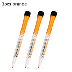Vibrant Whiteboard Pens Set - Fine Tip Magnetic, Erasable Caps, Perfect (3pc orange pen)