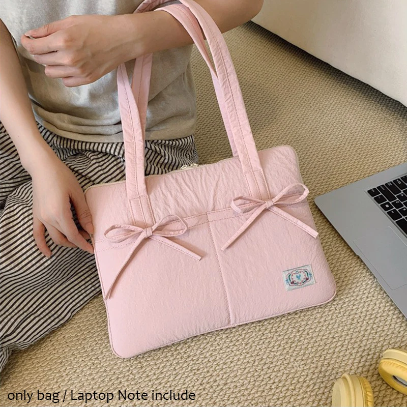 Chic Women's Laptop Sleeve Bag with Bowknot Design