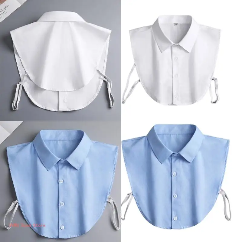 

Woman Neckline Detachable Collar Half Shirt Designed Collar