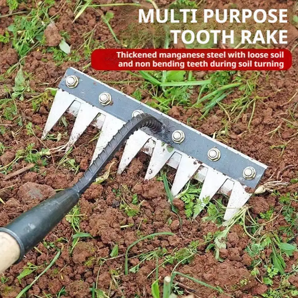 Carbon Steel Garden Hoe Weeding Rake Tool for Farm and Garden