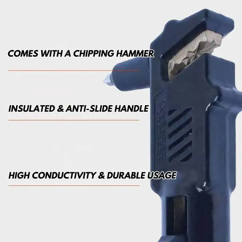Electrode holder with chipping hammer professional tool welding rod cable holder