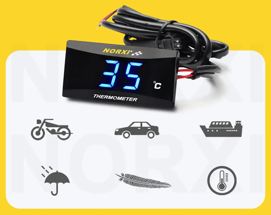 Motorrad KOSO Wasser Temperatur Mini Meter Für XMAX 250 300 NMAX CB400 CB500X Sensor thermomete Temp messgeräte Roller Racing – Detail 17