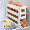 Egg Sliding Storage Container 4-Layer Sliding Rail Shelf Eggs Organizer Eggs Refrigerator Stand Accessory Kitchen Supplies 2
