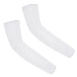 Children's UV Protection Cooling Arm Sleeves - Sun - Safe and Elastic (White)