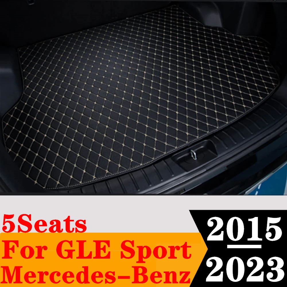 

Sinjayer Car AUTO Trunk Mat ALL Weather Tail Boot Luggage Pad Carpet Cargo Liner Cover For Mercedes-Benz GLE Sport 5Seats 15-23