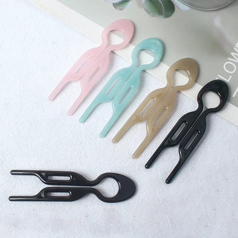 

New Design Retro Hair Bun U-Shaped Hair Sticks Clip Barrettes Hairpins Woman Girls Ponytail Meatball Head Sweet Hair Accessories