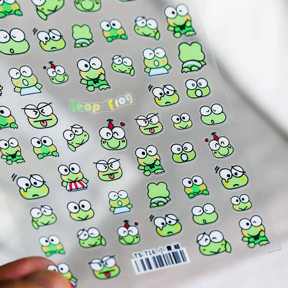 Lion Frog Bownot Self Adhesive Tiger Animal Nail Decals Manicure Accessories DIY Nail Art Decorations Cartoon Stickers nail stickers nail art tools nail art decoration nail decals