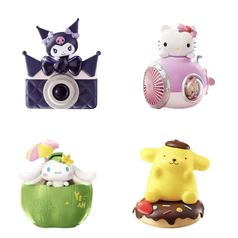 

Оригинальная музыкальная шкатулка Hello Kitty Kuromi Cinnamoroll Pom Purin Аниме фигурки игрушечные украшения искусственные рождественские подарки