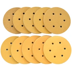 Disques abrasifs à crochet et boucle 6 pouces, papier de verre 60/80/100/120/150/220/320/400/600/800 grains pour ponceuse orbitale aléatoire, 100 pièces 