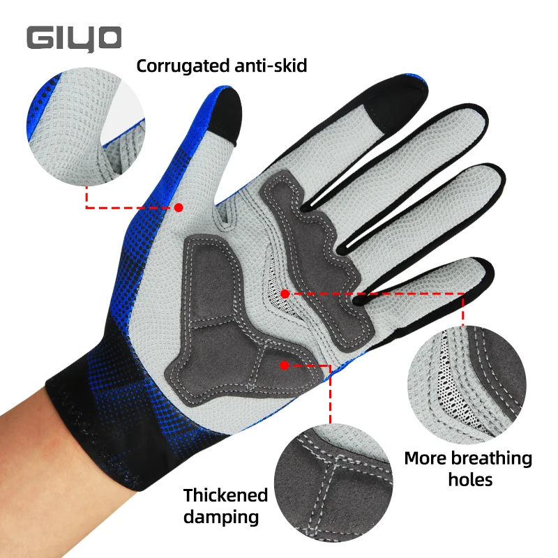 Bicycle Winter Thermal Full Finger Gloves MTB Road Bike Touch Screen Anti-skid Gloves Cycling Breathable Keep Warm Mittens 4