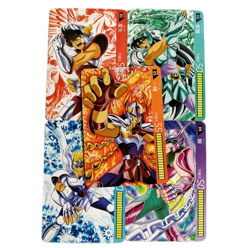 

18pcs/set Saint Seiya Animation Characters Seiya Shiryu Phoenix Ikki Hyoga Flash Card Classics Anime Collection Cards Toy Gift