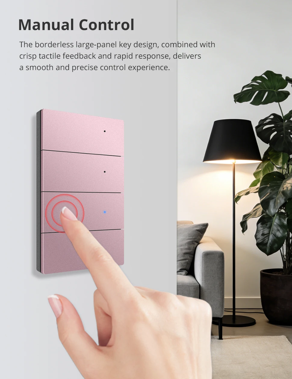 Zigbee Aluminum Alloy Switch Full Button Activation Wall Light Switch Neutral Re