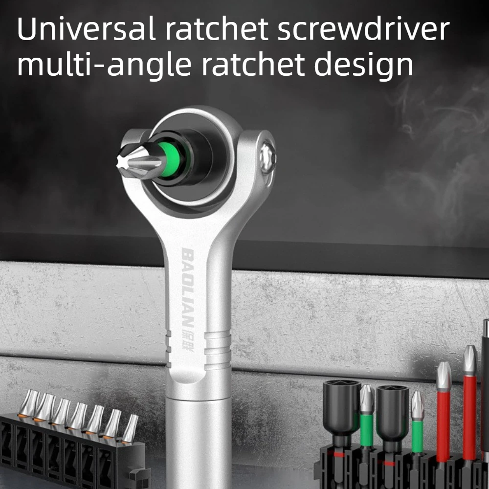 Versatile 90° Adjustable Ratchet Screwdriver