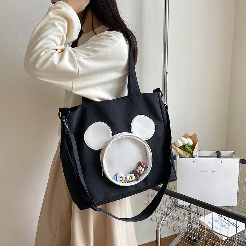 DisneyLargeCapacityCanvasBagForFemaleCollegeStudentsSchoolBag