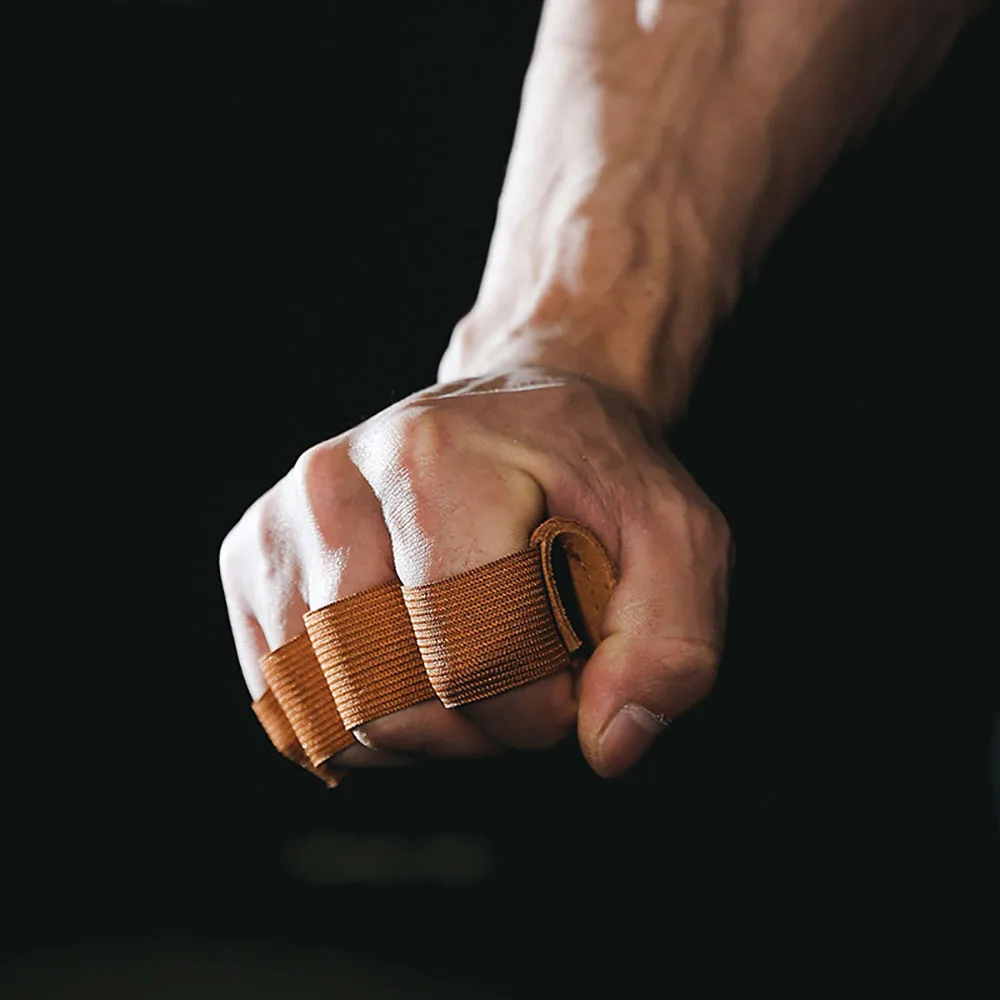 1 Pair Cowhide Leather Gym Fitness Gloves Grips Anti-Skid Weight Lifting Guard Gloves Pads Dumbbell Pull Up Grip Palm Protection 6