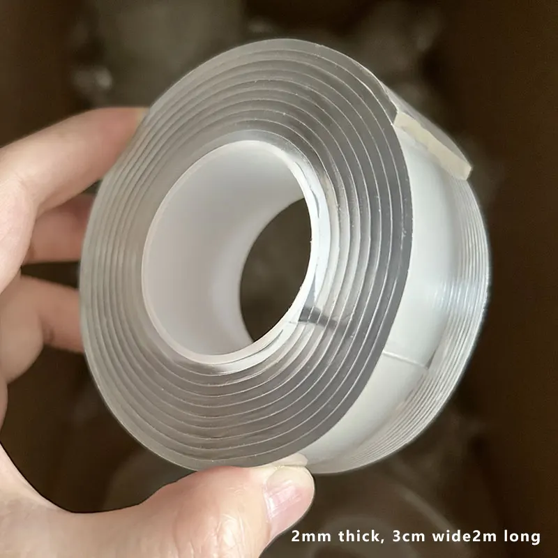 Ultra-Durable Reusable Waterproof Nano Adhesive Tape with Transparent Bumper Protection