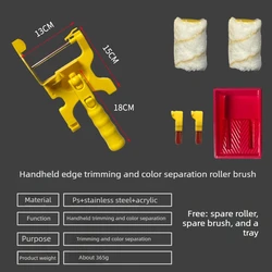 Professional Multifunctional Wall Paint Roller Set with Clean - Cut Edger (Long Handle tray)