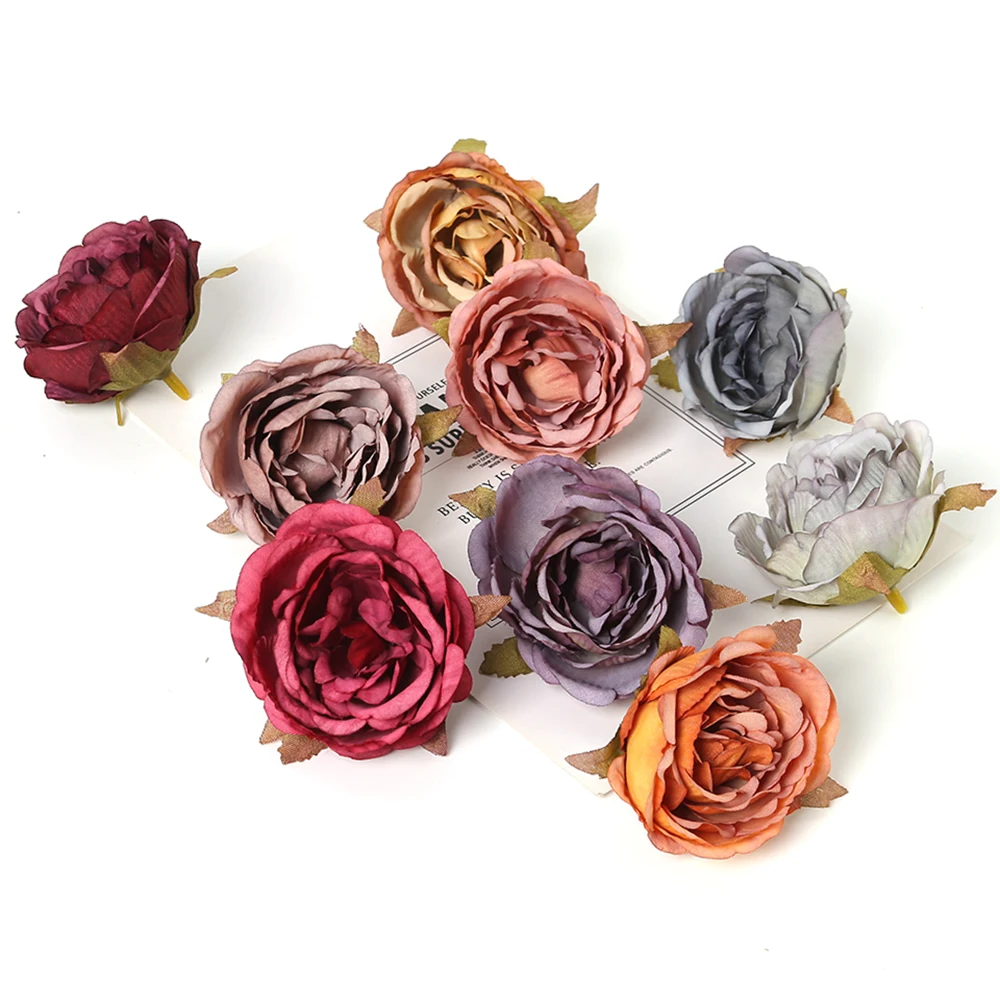 5/10pcs Pfingstrose künstliche Blumen Köpfe 5cm gefälschte Blumen für Wohnkultur Ehe Hochzeit Dekorationen DIY Handwerk Kranz Zubehör – Detail 4