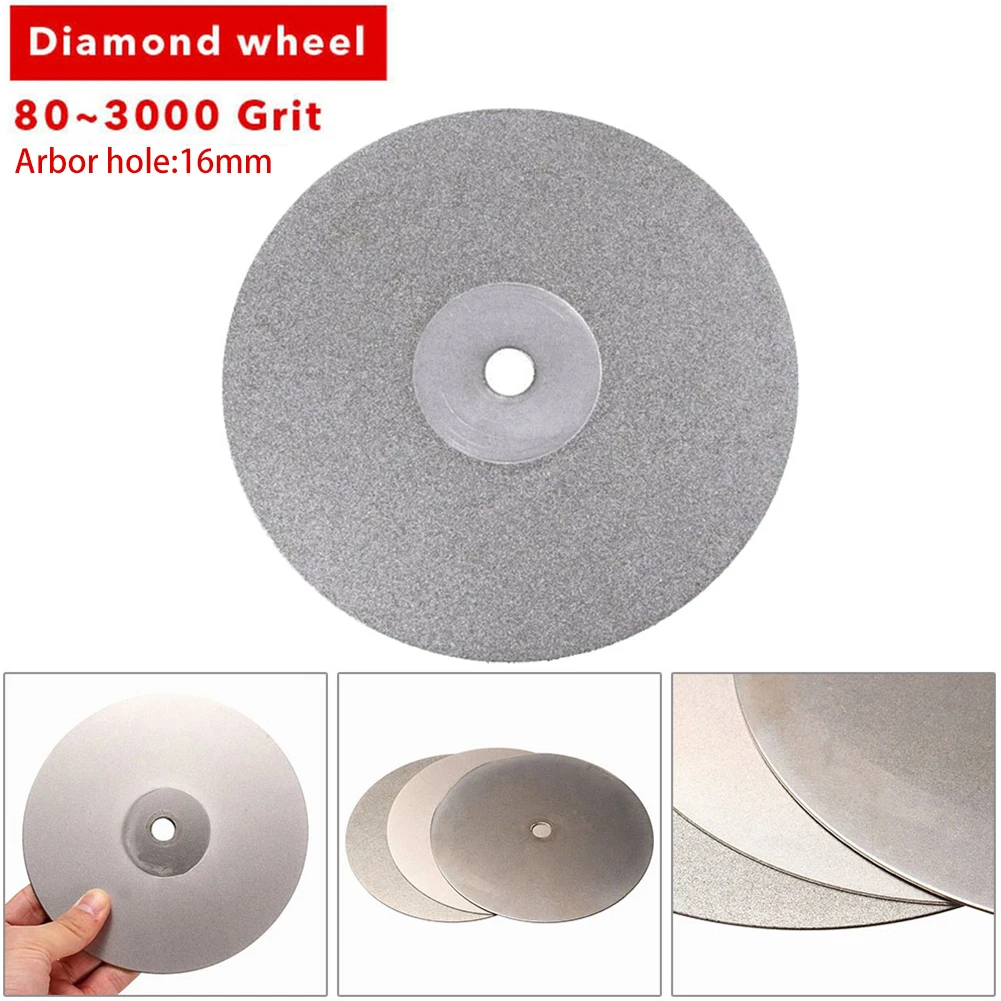

4" 100mm Diamond Coated Flat Lap Wheel Lapidary Polishing Grinding Disc 80~3000Grit For Jewelry Jade Crystal Glass Polishing