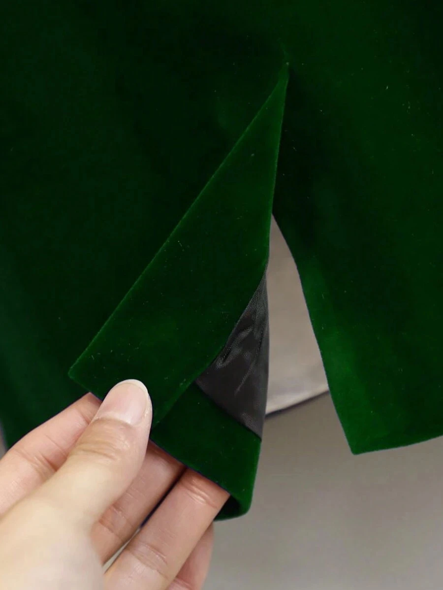 طقم بدلة مخملية رسمي للأولاد ، فستان عيد ميلاد للأ...