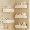 Bathroom Home Storage Shelf Toilet Storage Cabinet Drain Rack Punch Free Wall Mounted Shower Cosmetics Dressing Organizer Shelve 2