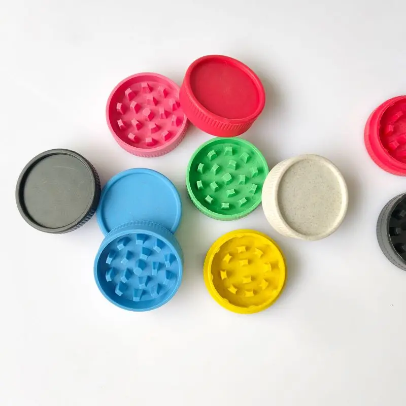 Herb Grinder 55mm Grinder 2 Layer Plastic Tobacco Accessories Herbal Cigarette Crusher Display Box Cutter Mill for Smoking