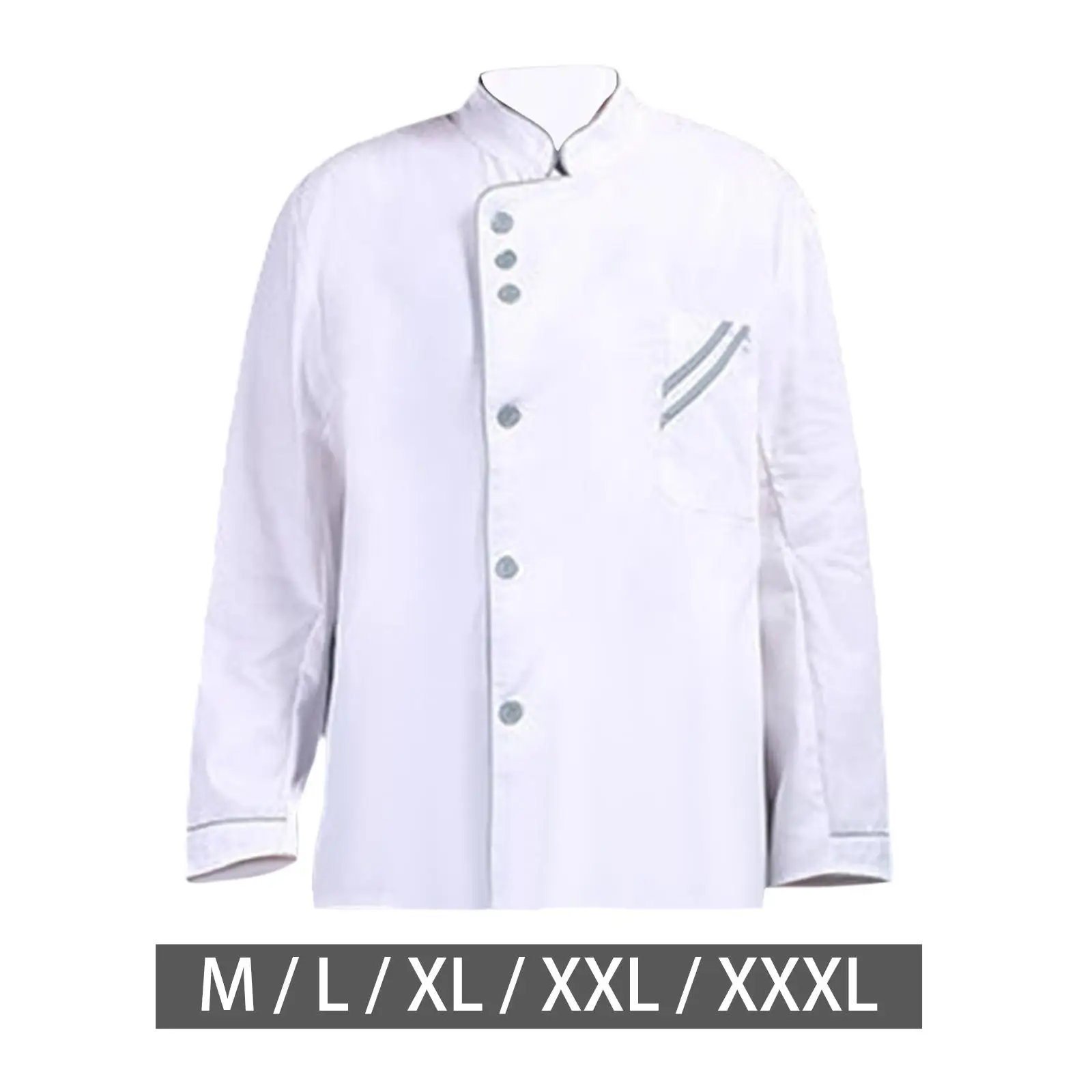 

Unisex Chef Coat Jacket Uniform cooking Wear Utility Waiter Waitress Workwear for Cafe Restaurant Catering Hotel Pub