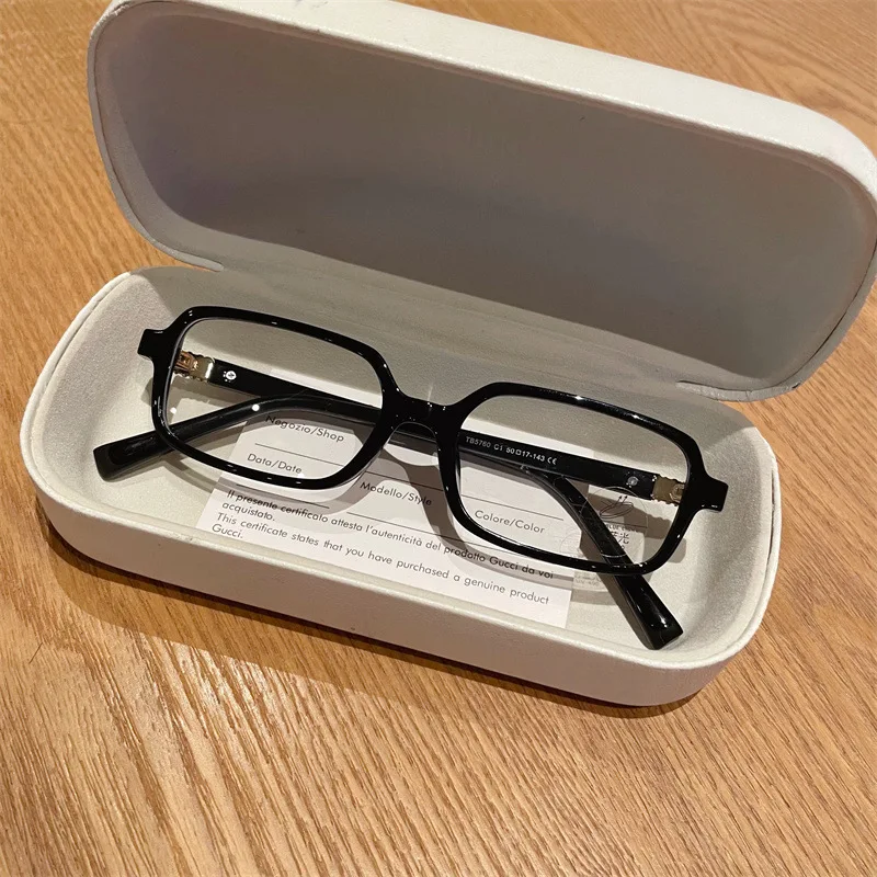1/2 Stück Myopie-Brille, Schildpatt, schwarze Anti-Blaulicht-Rechteckbrille, flache Lichtbrille, die während der Arbeit getragen werden kann – Detail 9