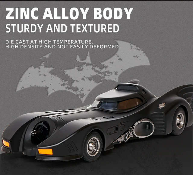1/18 バットモービル 1989 ダイキャストモデル 1:18 1989 Batmobile Die-cast Car with Batman Figure, Toys
