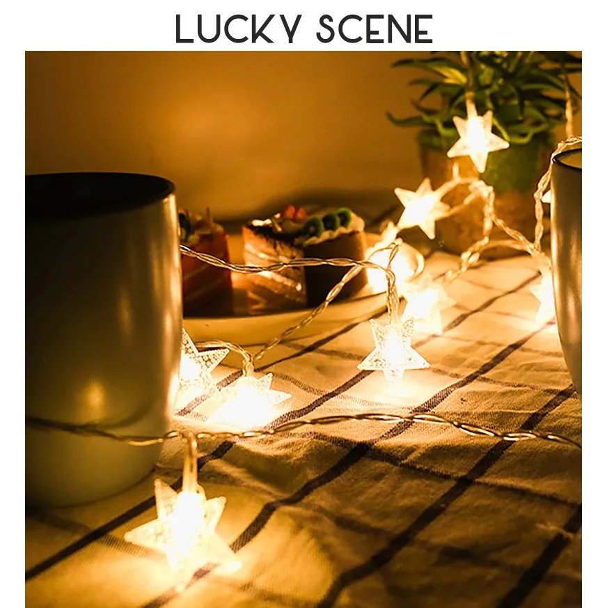 

Stars Light String Decorative Lights Colored Lights LED Festival Glow Battery Light Decoration Dressup S00509