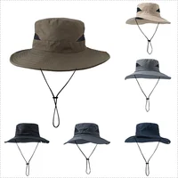 Aettechgd Bucket Hats Men Flat Sun Protection Breathable Sun Hat Large Wide Brim 2023 Outdoors Ventilate Sun Helmet Relaxation 1