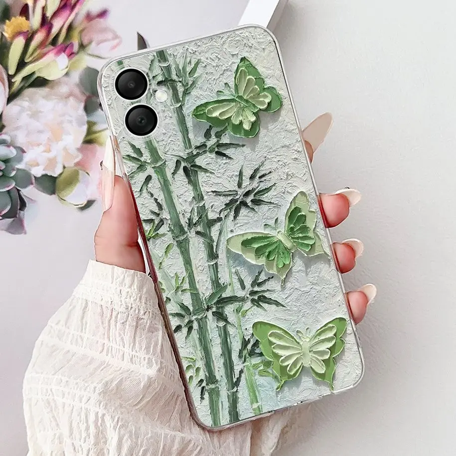 Floral Love Heart Soft Silicone Phone Case - Elegant TPU Cover