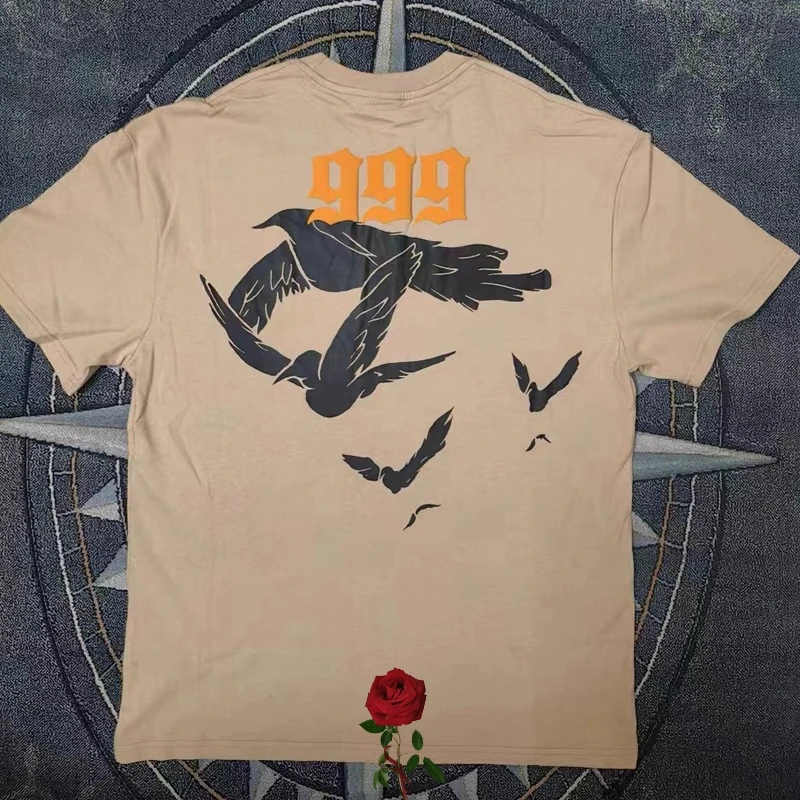 

Flying Bird Number Print Revenge Top Tees Men Women All-match Casual Comfort Crew Neck Revenge T Shirts