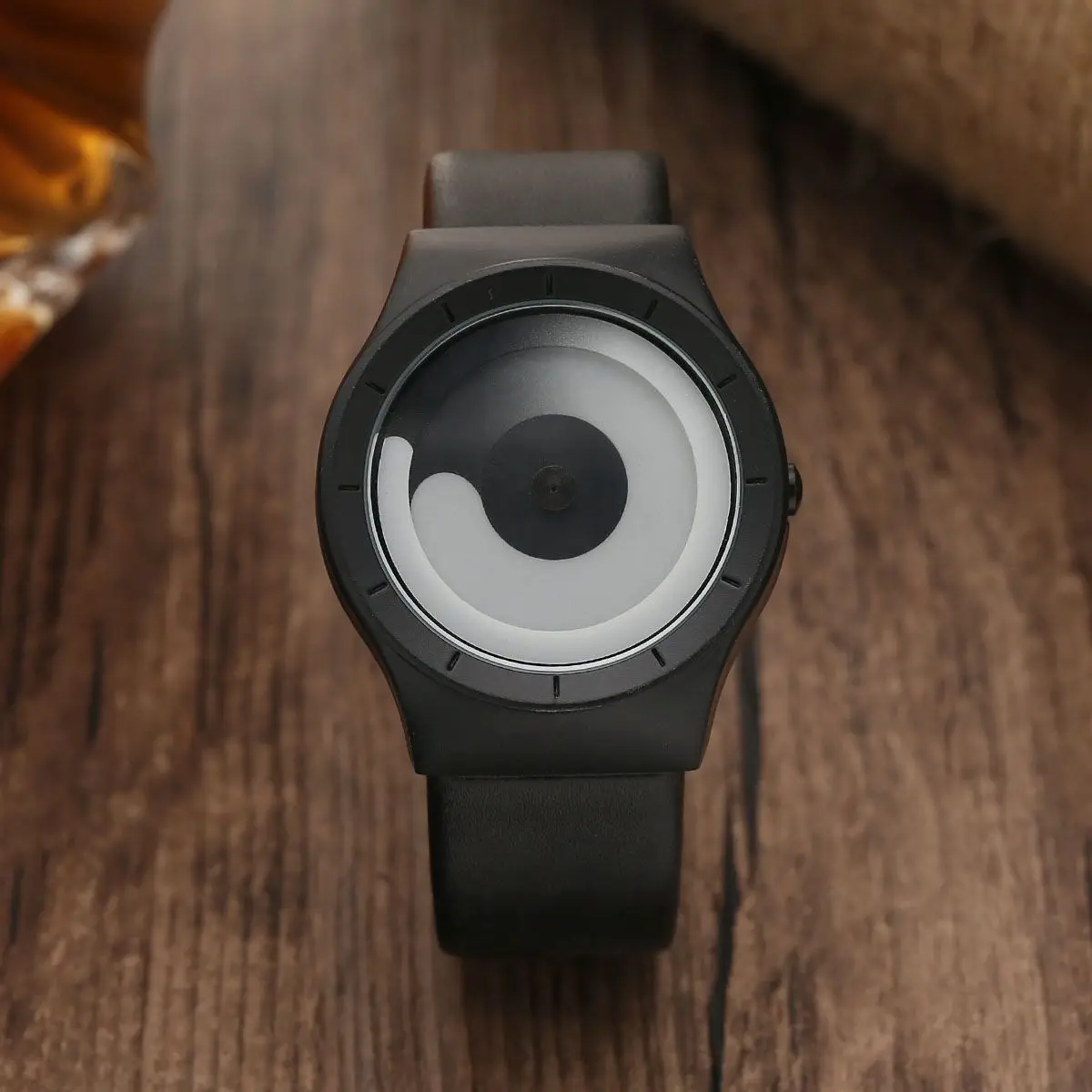 Gorben Creative Color Rotating Dial Men's Watch Special No-Pointer Design Trend Versatile Men's Watch Gift Clock New QP017