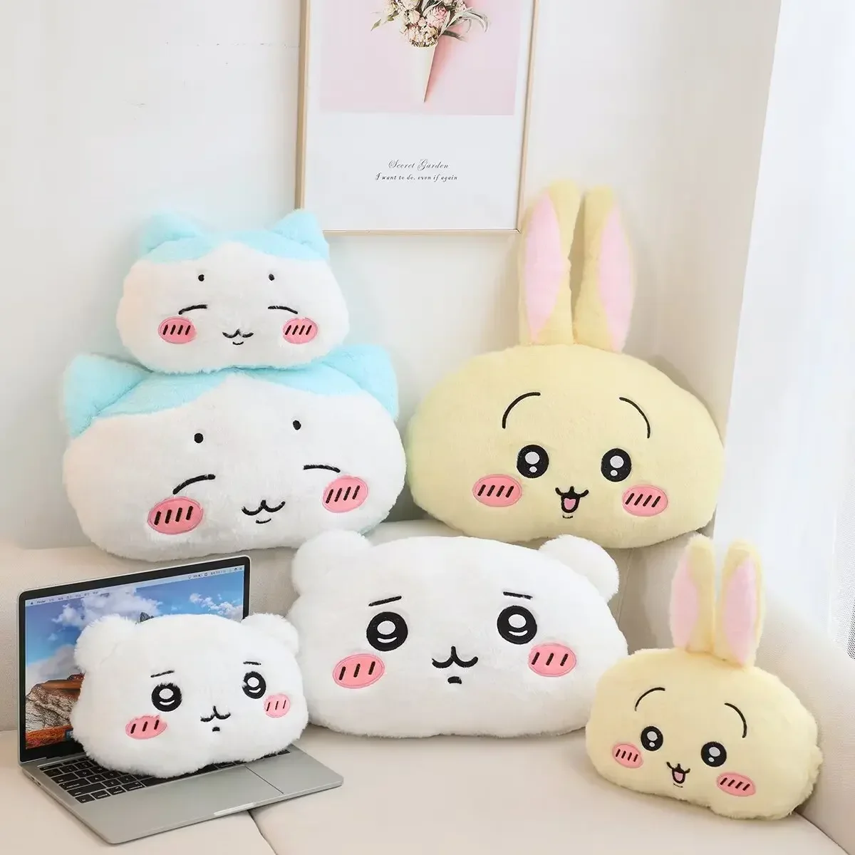 Kawaii Anime Headrest Back Cushion Chiikawa Hachiware Usagi Cartoon Pillow Sofa Bed Car Decor Comfortable Gifts Girl 2