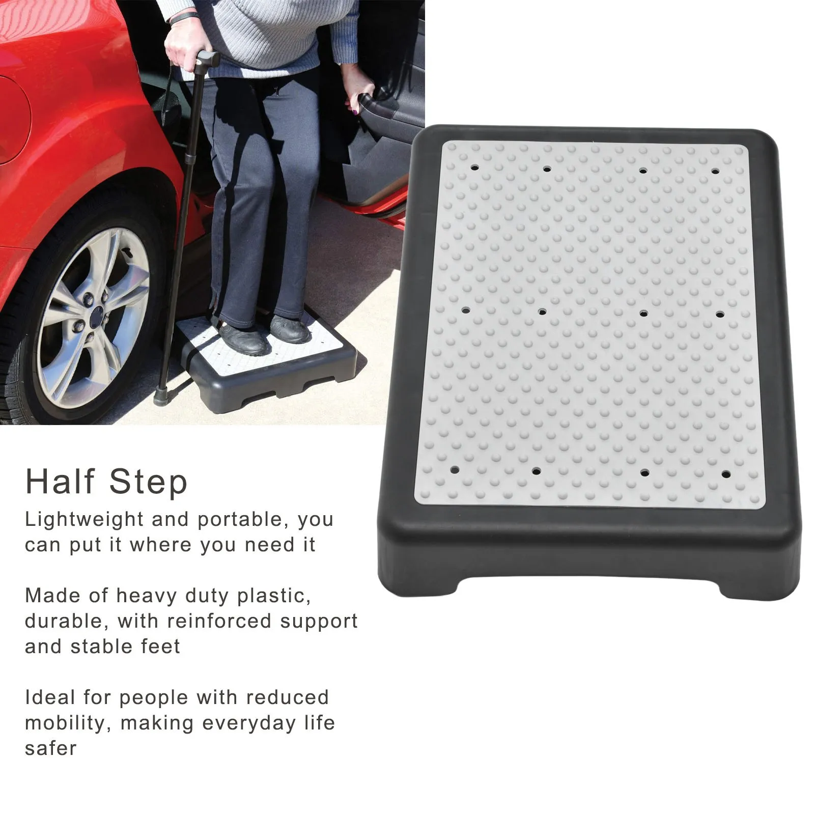 Anti Slip Half Step Stackable Elderly Half Step Outdoor Riser Stool for Household Garden
