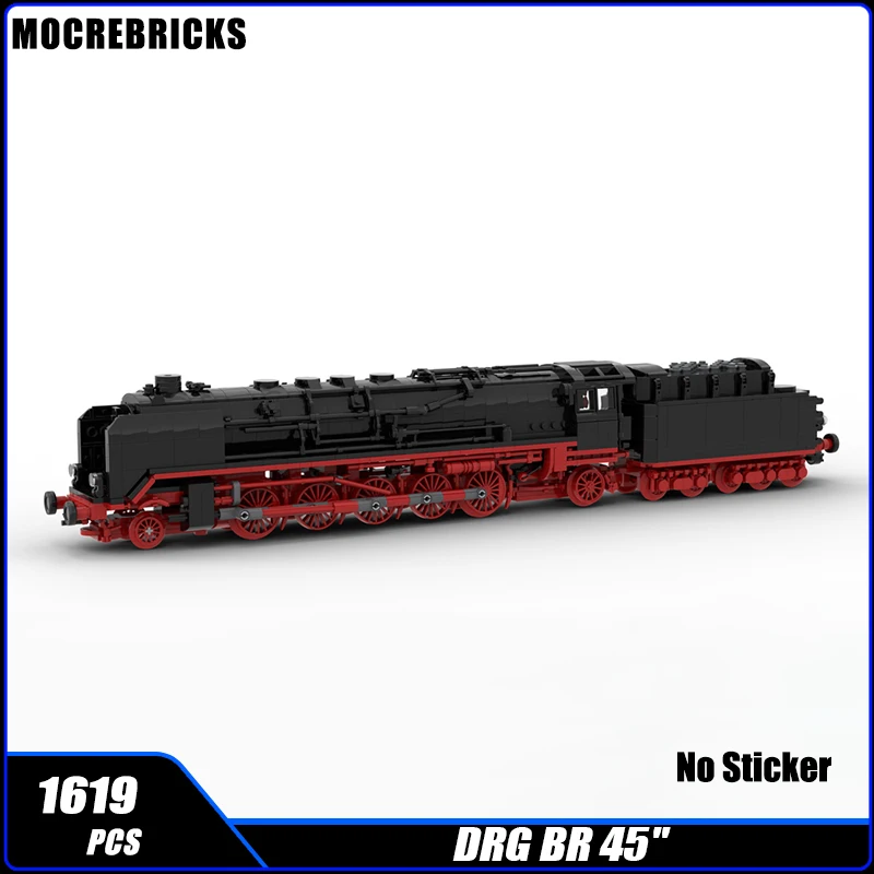 

German Railway Heavy Freight Train DRG BR 45 Steam Locomotive MOC Building Block Assembly Model Puzzle Kids Bricks Toys Gifts