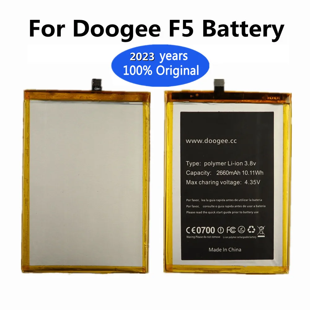 

2023 New Original 2660mAh Battery For Doogee F5 Mobile Smart Phone Parts Backup Replacement Battery Batteria In Stock