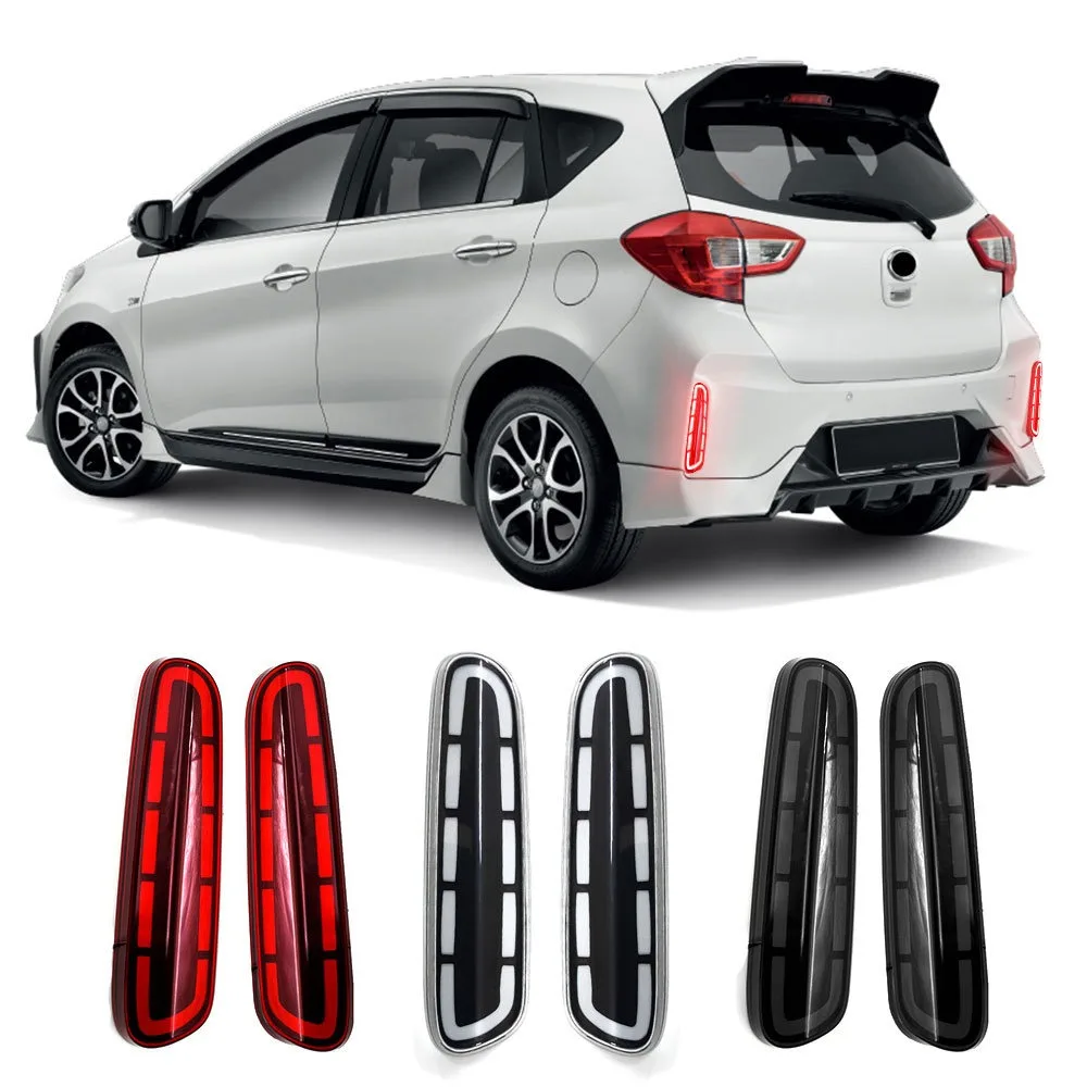 for Malaysia Perodua Myvi G3 2022+ Car Led Rear Bumper Light Reflector DRL Dynamic Turn Signal 12V Brake Daytime Running Lights detail image 1