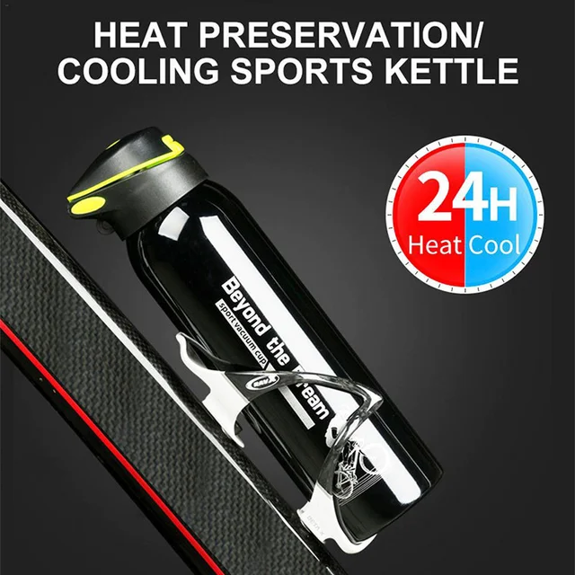 500ml Bike Water Bottle Drink Flask Stainless Steel Cup Outdoor Sport Running Mountain Cycling Warm-Keeping Bicycle Kettle 2