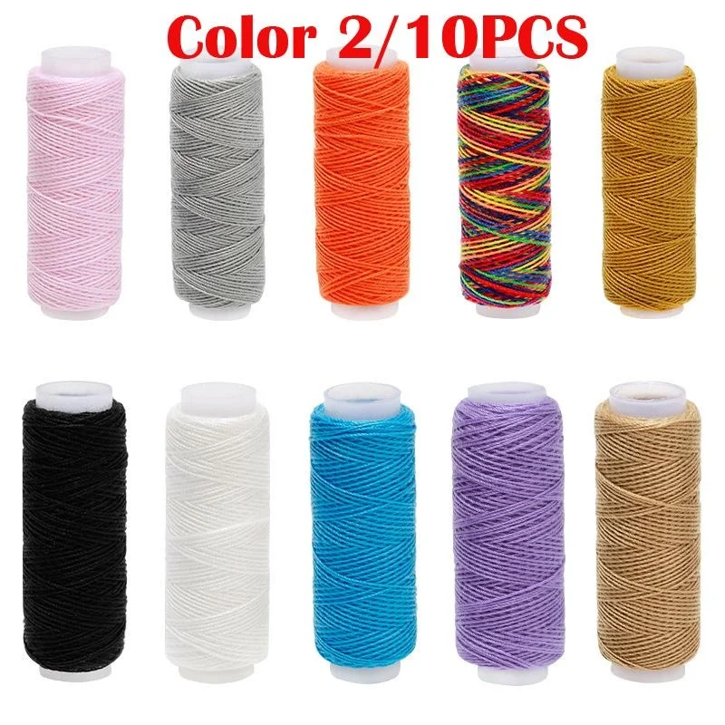 10Pcs 20S/3 데님 바느질 스레드 롤 두꺼운 청바지 캔버스 가방 바느질을위한 혼합 색상 스레드 100% 폴리 에스터 소파 바느질 용품