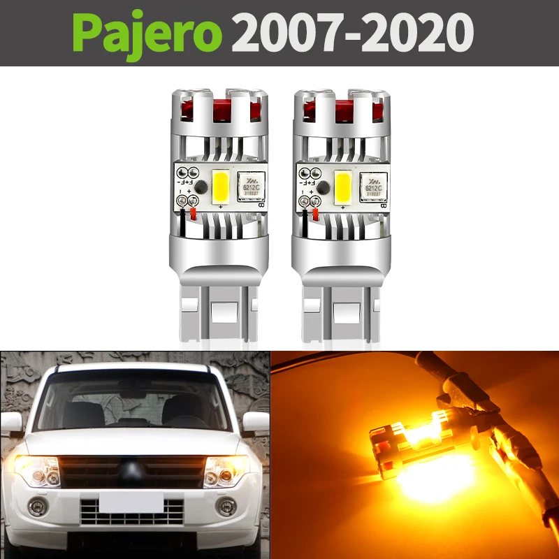 

2 шт., светодиодная лампа для указателей поворота Mitsubishi Pajero V80 V93 V97 V98 2007-2020 2011 2012 2013 2014 2015 2016