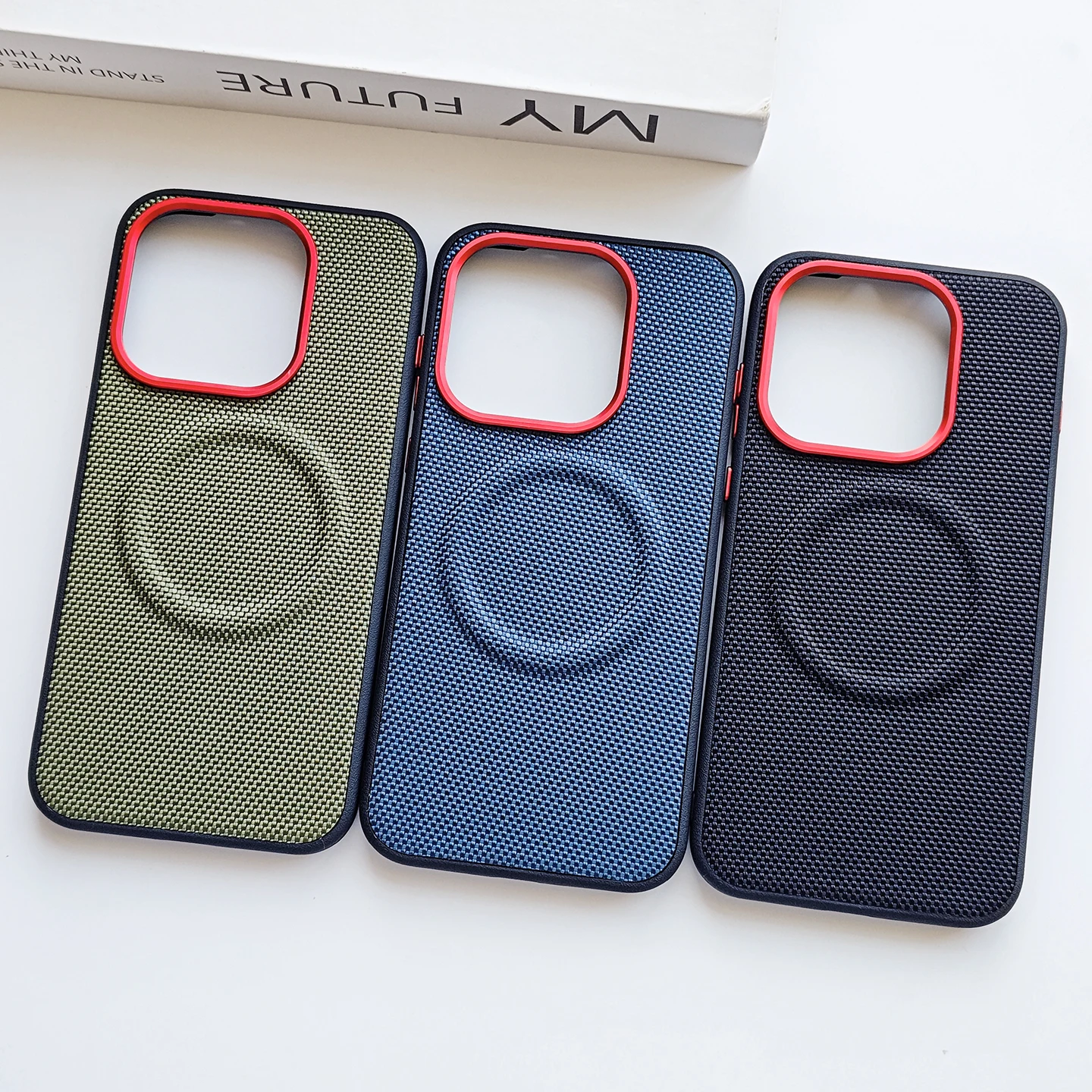Nylon Woven Matte Anti-Fingerprint Magnetic Skin-Friendly Phone Case Cover