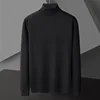 Men's Casual Slim Fit Basic Tops Long Sleeve Knitted Streetwear Lightweight Turtleneck Pullover Sweater Solid Color Sweater Men 2