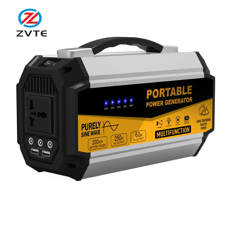 

250W 250WH Backup Portable Generator Solar Power Source 250 Pure Sine Wave Power Inverter UPS Li-on Battery CPAP