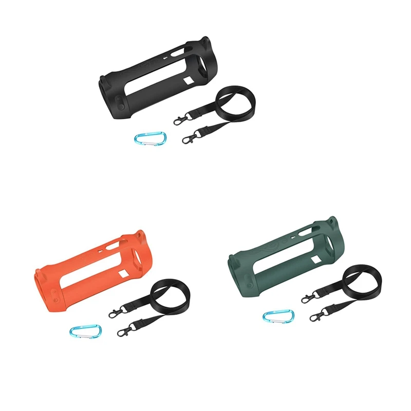 Custodia In Silicone Con Cinturino Moschettone Per Altoparlante Bluetooth Jbl Pulse 4