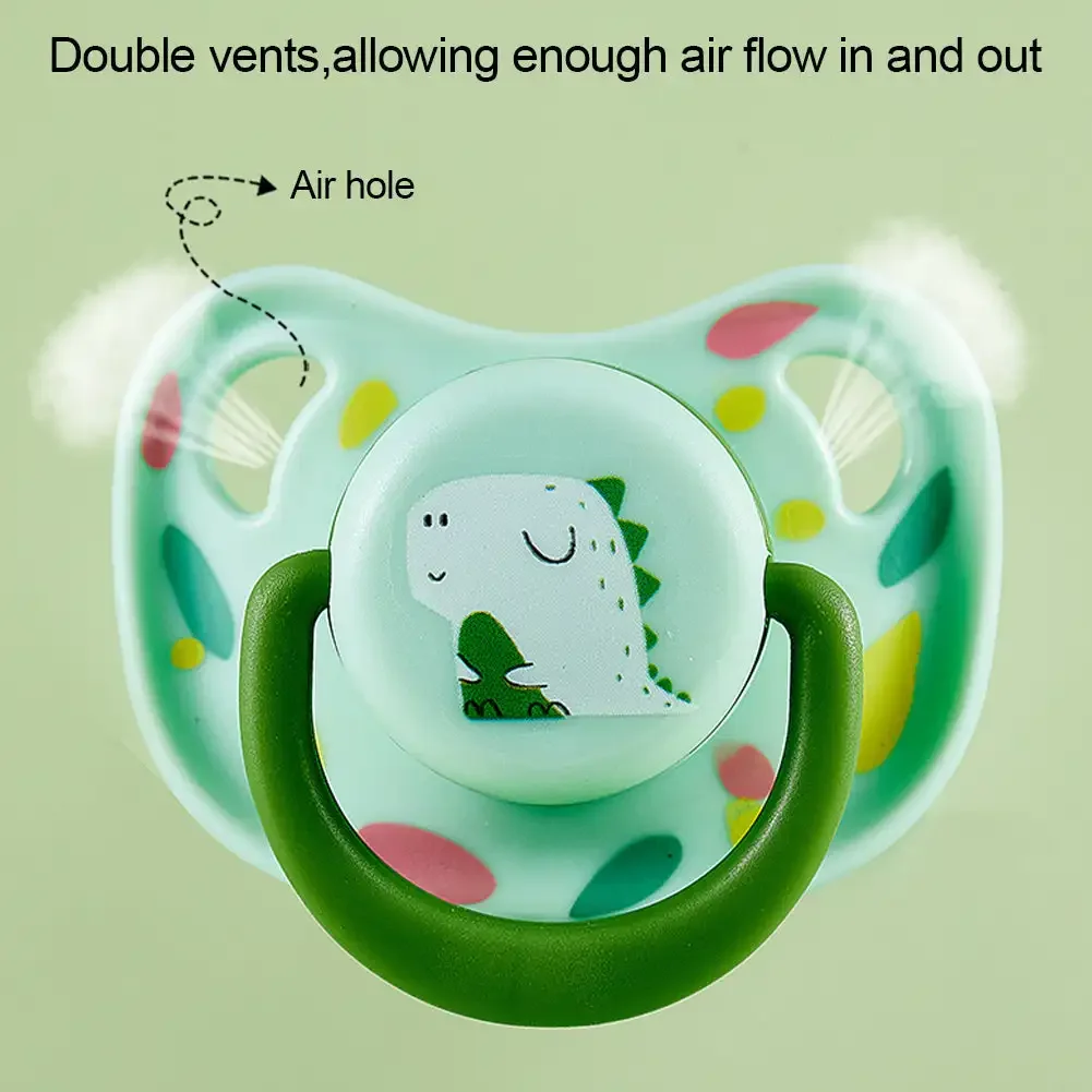 Silicone Pacifier Silicone Teether Silicone Baby Pacifier Baby Bites and Chewable Products Comfortable Nipple Appearance for Newborns Flat Pacifier Care Tools