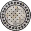 Home Styles Small Outdoor Bistro Table with Marble Tiles Design Table Top Constructed From Powder Coated Steel, Black 5