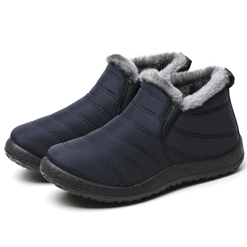 Men Boots 2025 Winter Shoes For Man Keep Warm Winter Boots Casual Fur Botas Para Hombre Slip On Snow Boots Ankle Men's Footwear